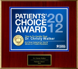 Dr. Christy Walker Patients' Choice Award 2012